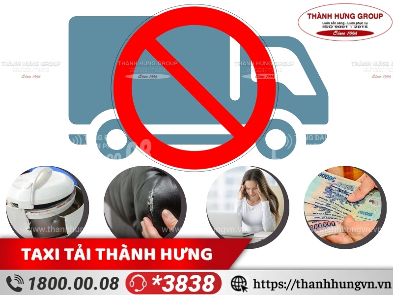 Rủi ro khi sử dụng dịch vụ Taxi Tải Thành Hưng giả mạo