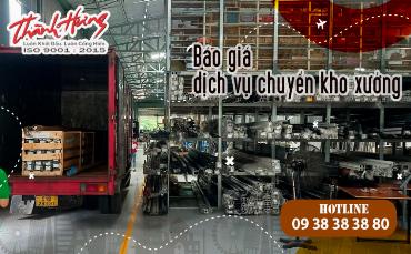 Báo giá dịch vụ chuyển kho xưởng