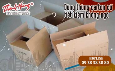 Họ cười khi tôi dùng thùng carton cũ nhưng sau đó tôi tiết kiệm được rất nhiều tiền